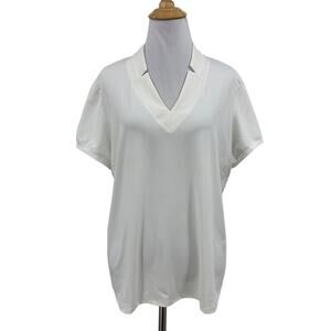 Lucky In Love Top Womens XL Extra Small Short Sleeve Vaportex Vented Semi Fitted